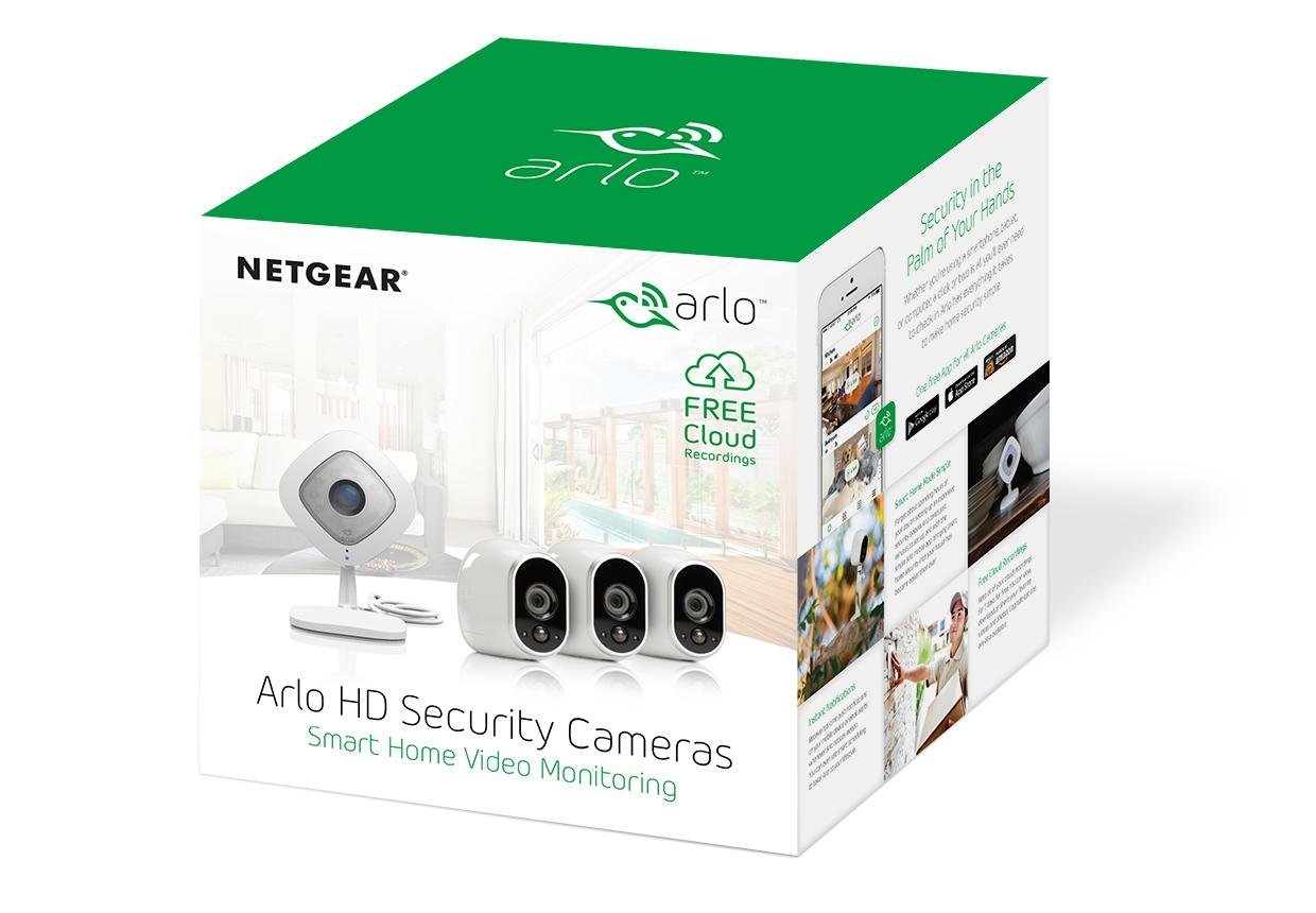 Arlo by NETGEAR Security Camera Kit 3 WireFree Indoor