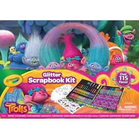 Crayola Glitter Scrapbook Kit, Trolls - Hero Image