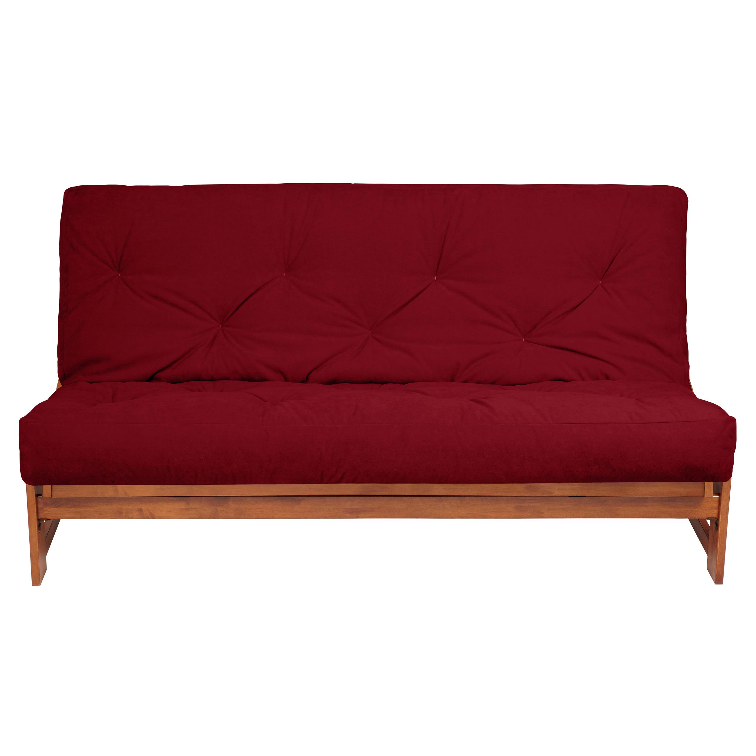 Mozaic 8Inch Memory Foam Futon Mattress, Queen, Suede Red