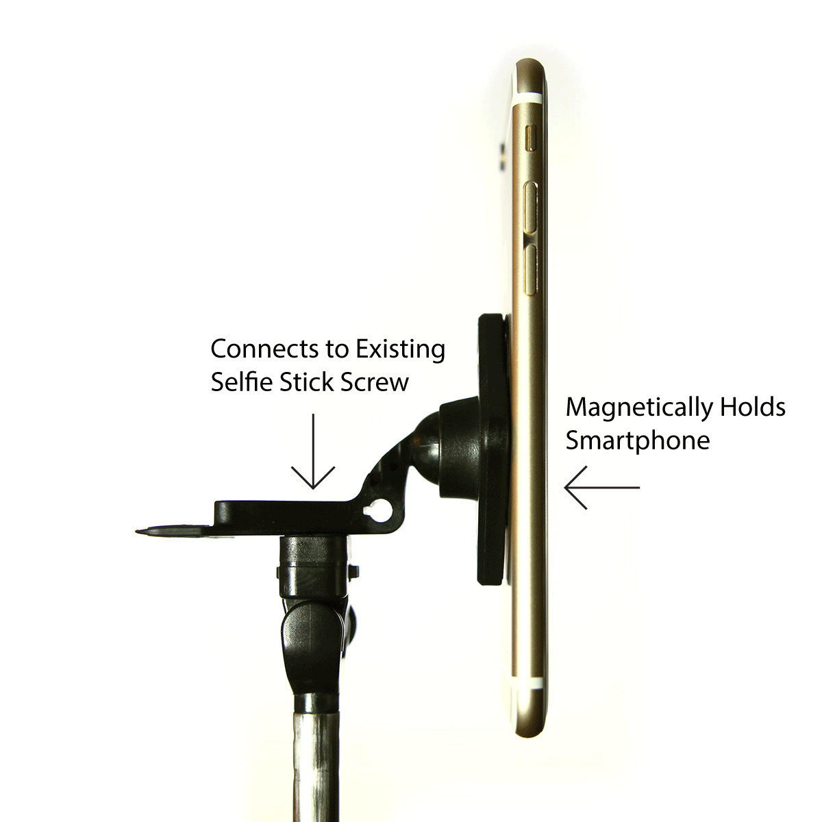 Mountek Selfie Stick Adapter with Rotational Ball Joint for Smartphones and