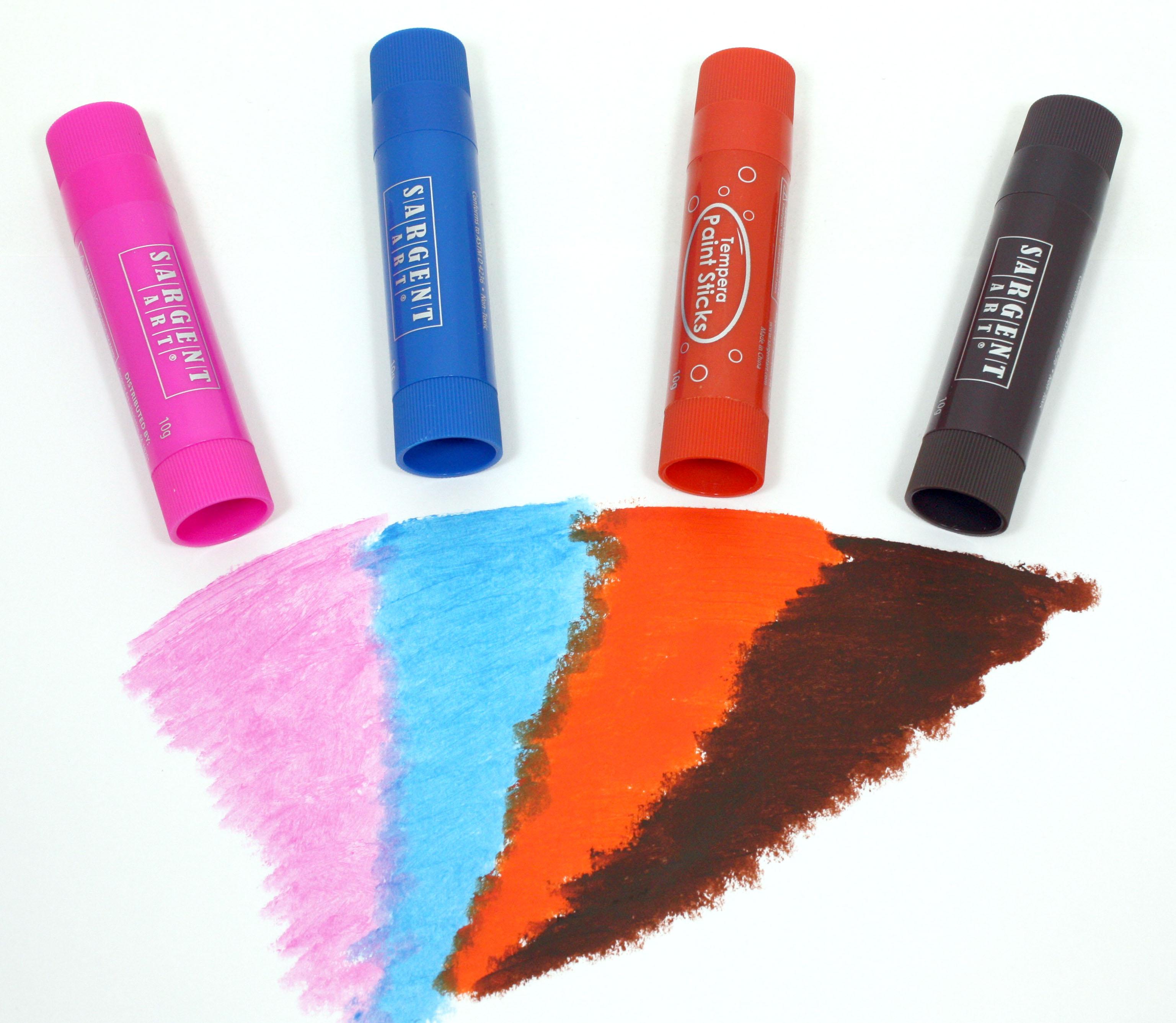 Sargent Art 932112 Assorted Tempera Paint Sticks, 12