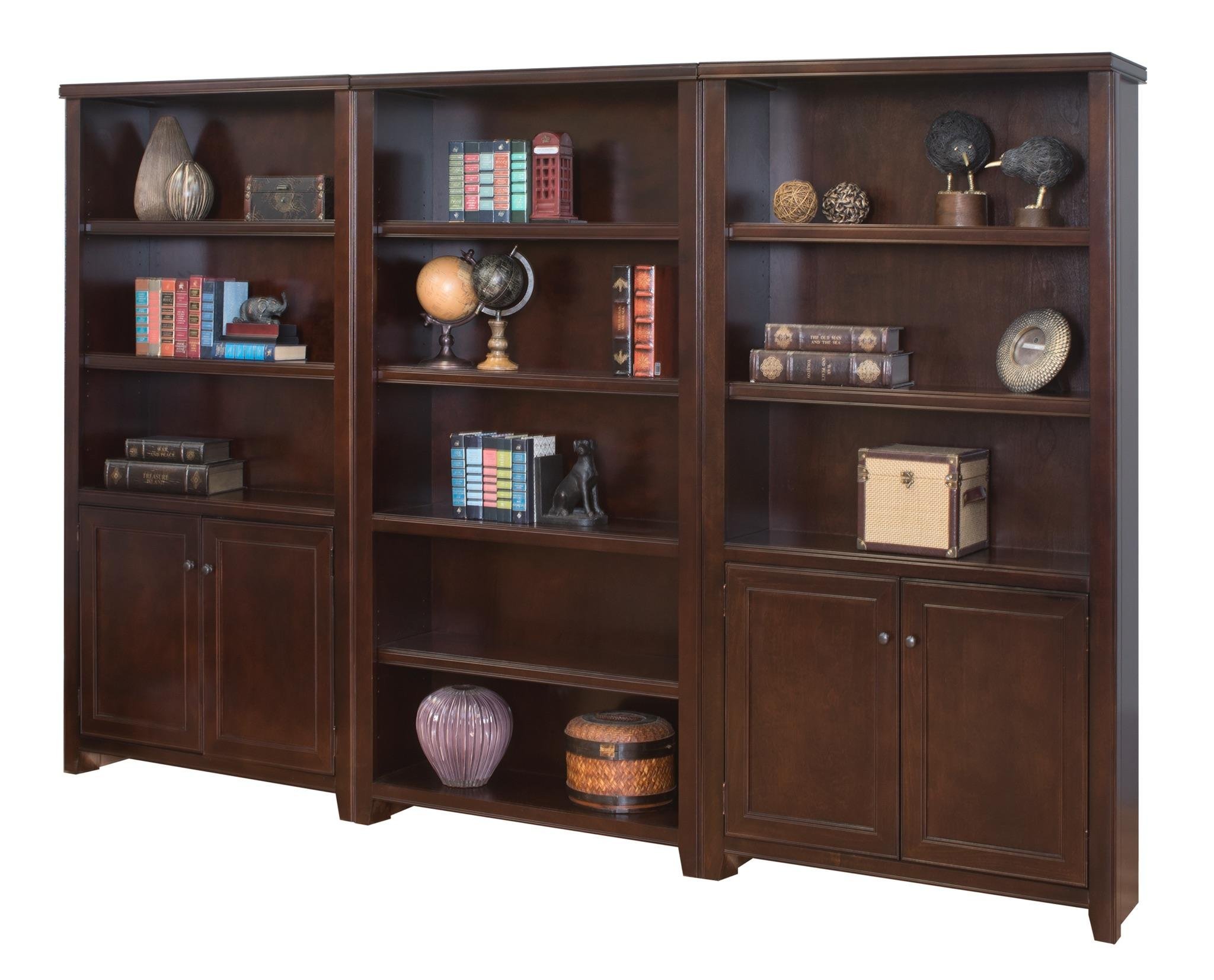 Martin Furniture Tribeca Loft Cherry Library Bookcase Fully Assembled Kitchen