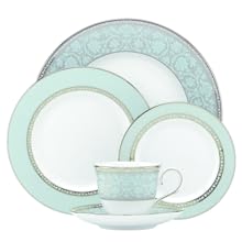 Amazon.com: Lenox Blue Frost Platinum Banded Ivory China 5-Piece Place