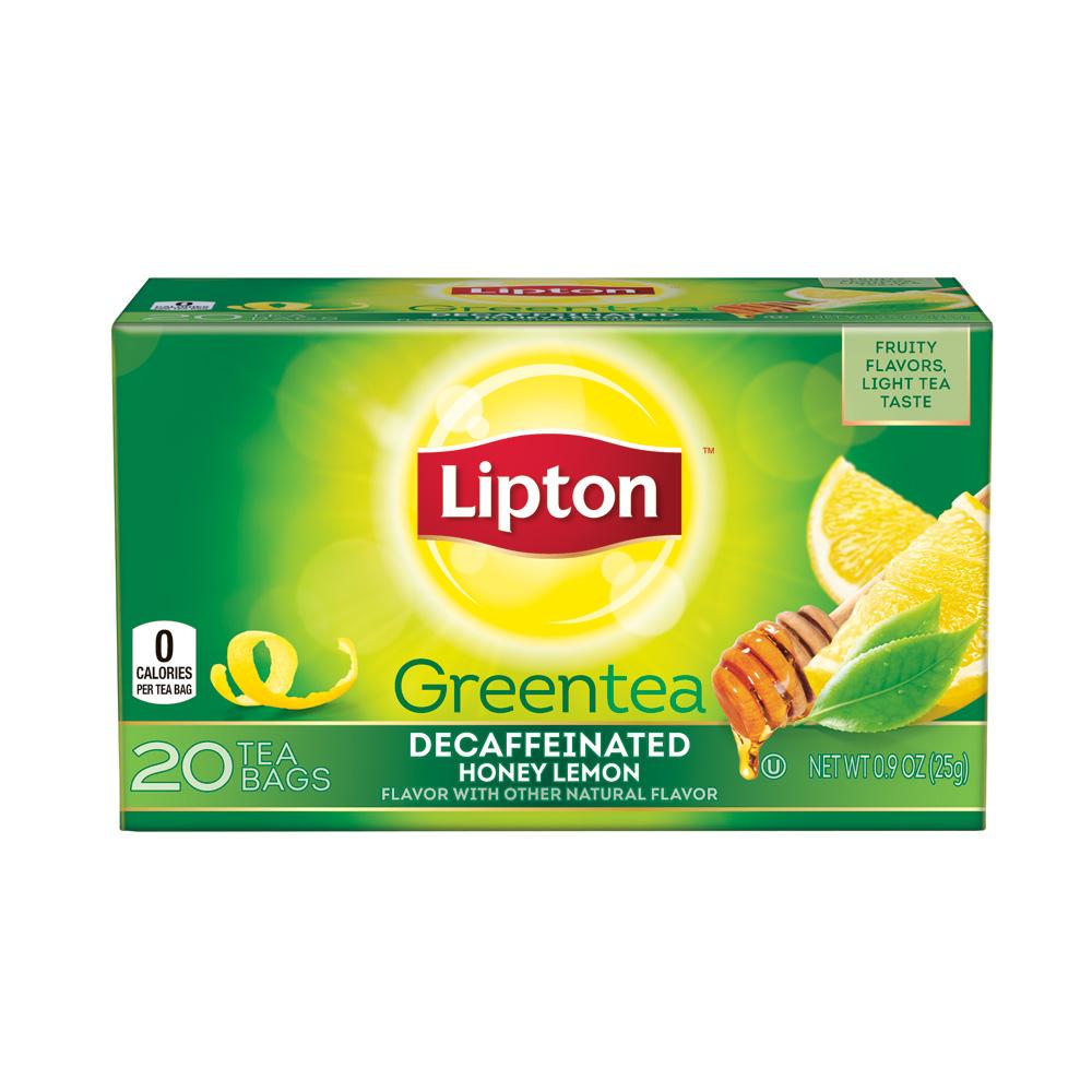 Lipton Green Tea, Decaffeinated Honey Lemon 20 ct (Pack of