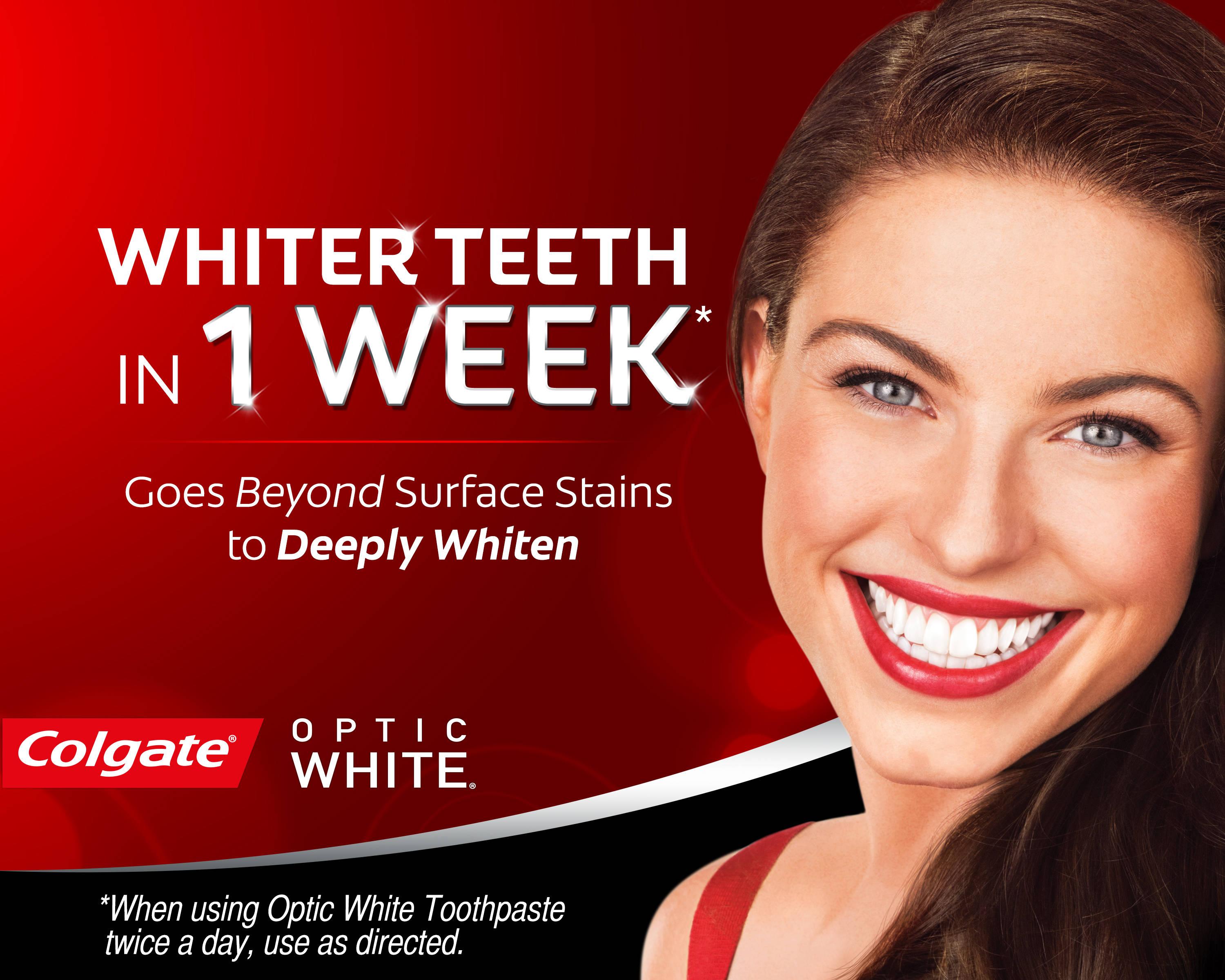 Colgate Optic White Toothpaste, Sparkling Mint, 6.3 Ounce (Pack of 6 ...