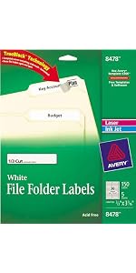 Amazon.com : Avery 5203 Print or Write File Folder Labels for Laser and ...