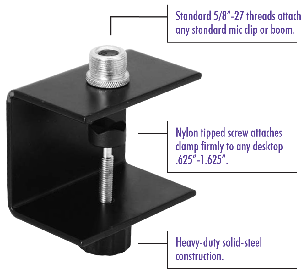 On Stage TM03 Table Microphone Clamp Musical Instruments