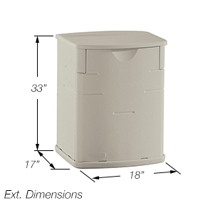Amazon.com : Rubbermaid Small Deck Box, 18 in x 17 in x 23 in