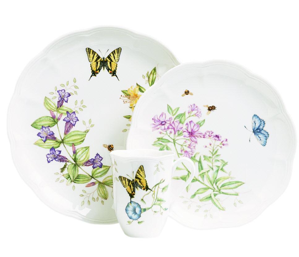 Lenox Butterfly Meadow 18Piece Dinnerware Set, Service