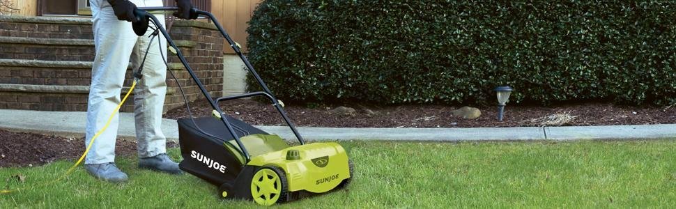 sun joe dethatcher battery