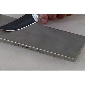 8-inch Dia-Sharp Bench Stone sharpening a sports knife