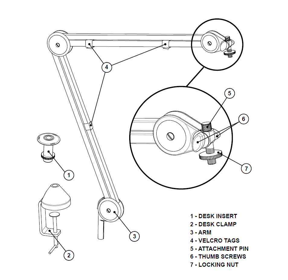 RODE PSA1 Swivel Mount Studio Microphone Boom Arm Musical