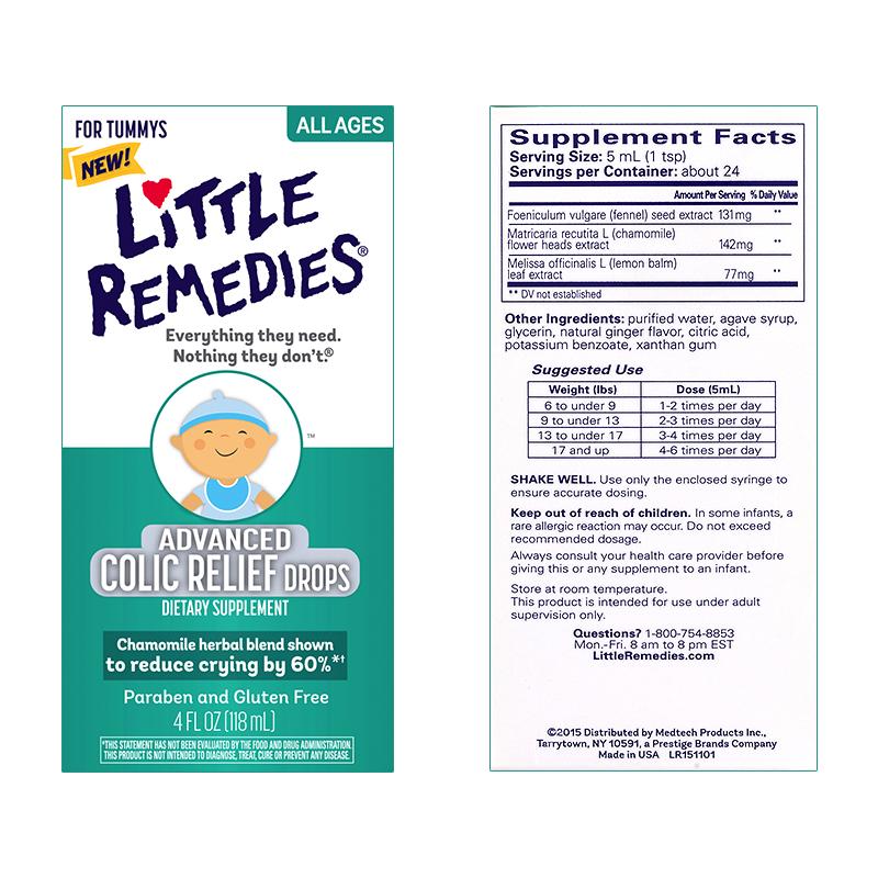 Amazon.com: Little Remedies Advanced Colic Relief Drops, 4 Fluid Ounce