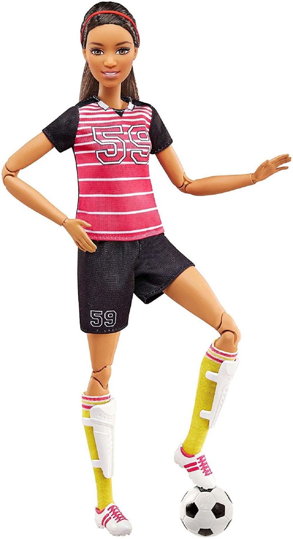 Amazon.com: Barbie Careers Made to Move Soccer Player Doll ...