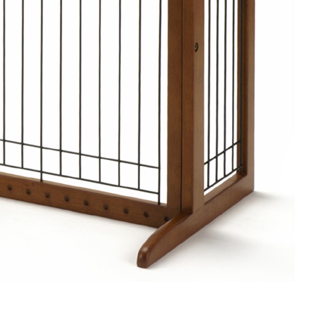 Richell Wood Freestanding Pet Gate, Large, Autumn Matte