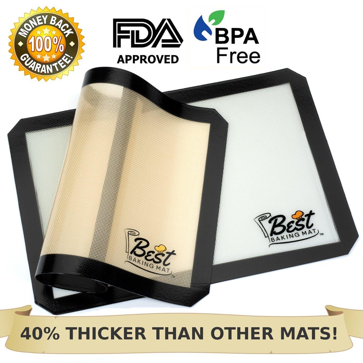 Silicone Baking Mat Set of 2 NonStick Reusable Cookie