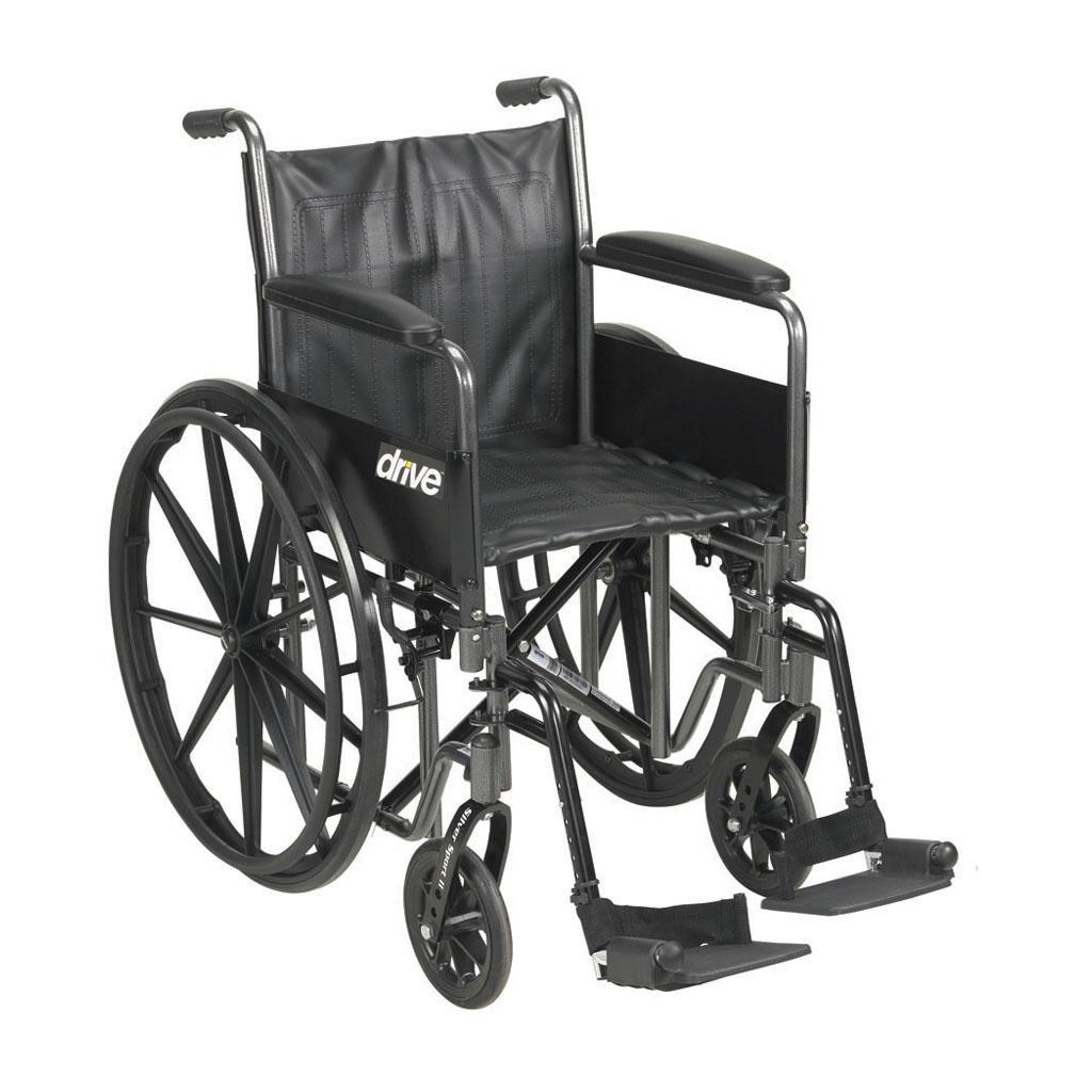 Drive Medical SSP220DFAEF Silver Sport 2 Wheelchair
