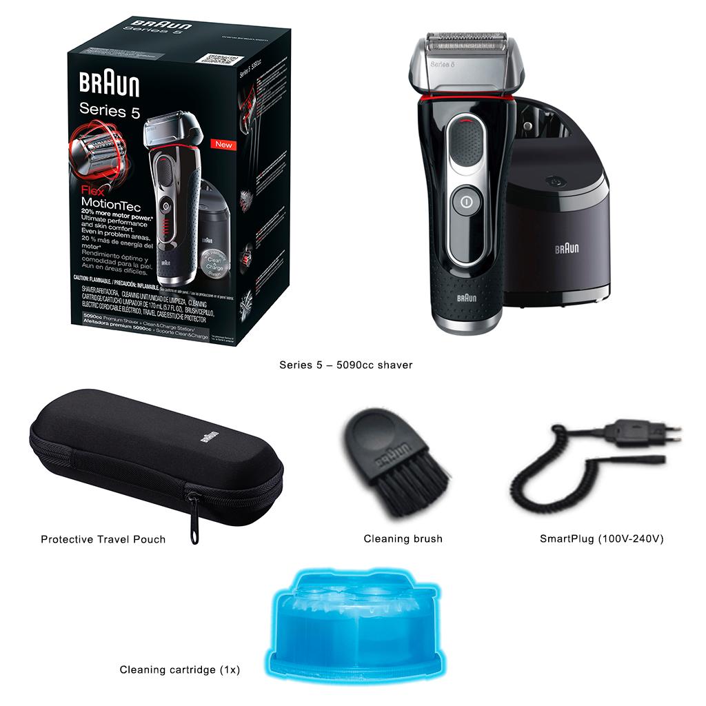 Braun Series 5 5190cc Electric Shaver with Clean & Charge Station