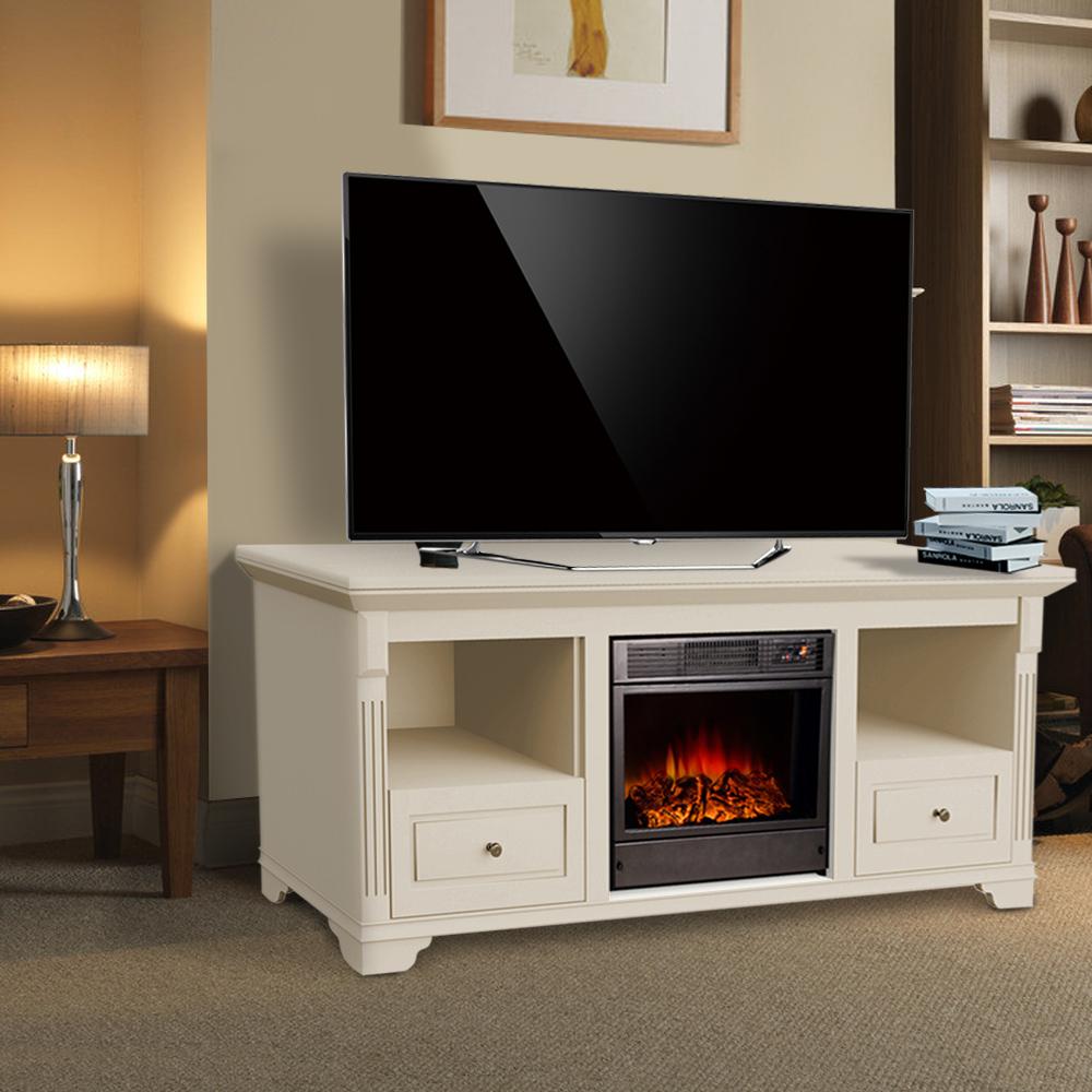 Argo Furniture Aleixo Electric Fireplace, White Kitchen