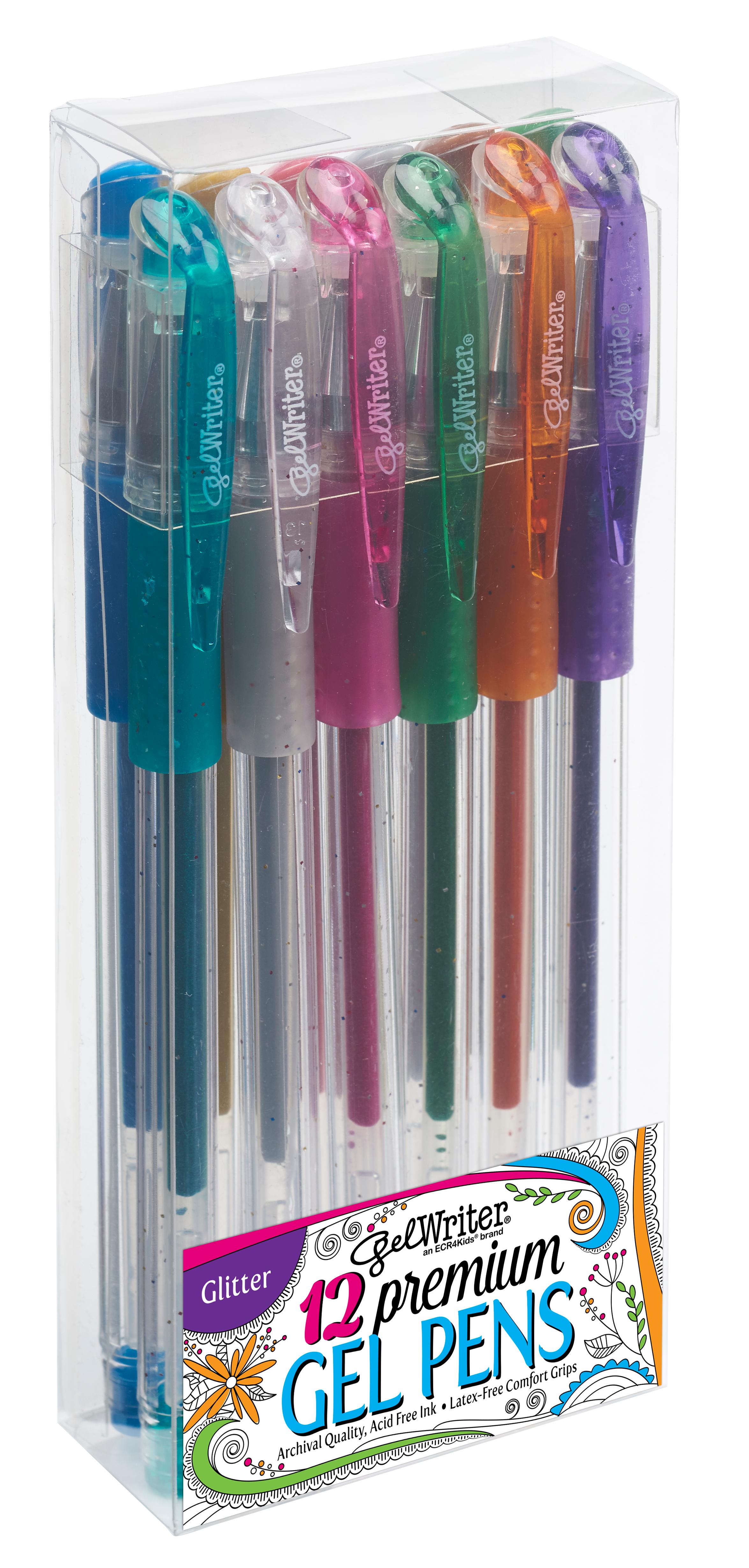 ECR4Kids GelWriter Gel Pens Set Premium Multicolor, Glitter