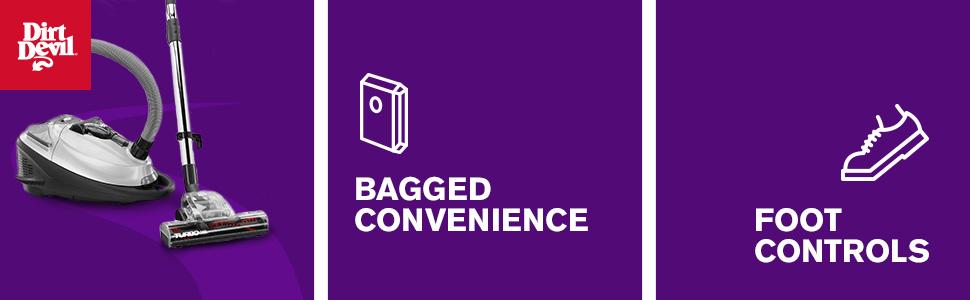 Dirt Devil Turbo Plus Bagged Canister Vacuum, SD30050