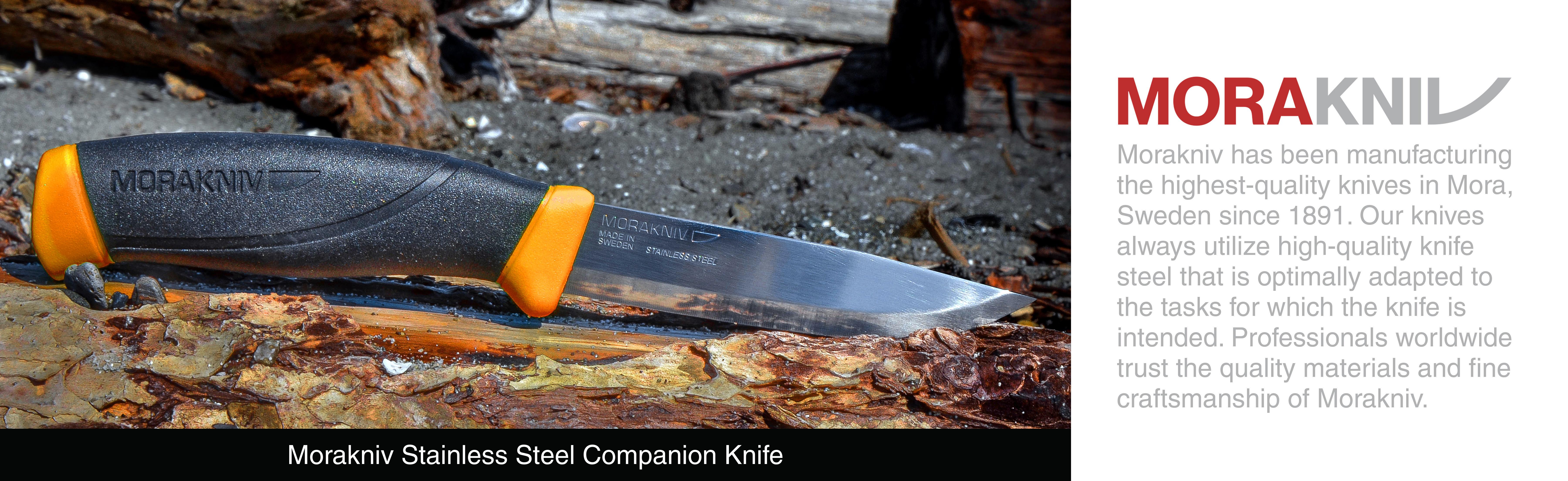 Morakniv Companion Fixed Blade Outdoor Knife with Sandvik