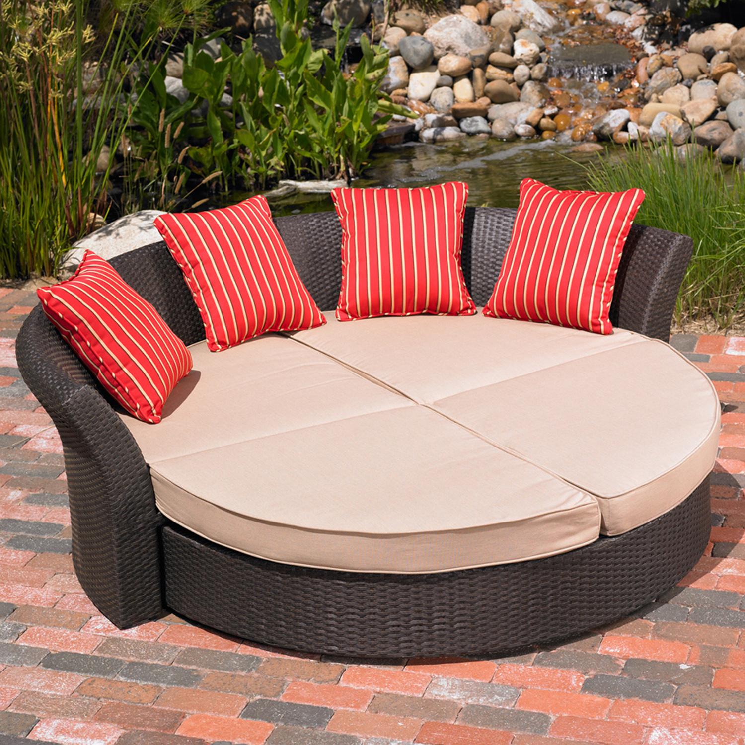 Mission Hills Corinth Daybed Sunbrella Outdoor Patio Round