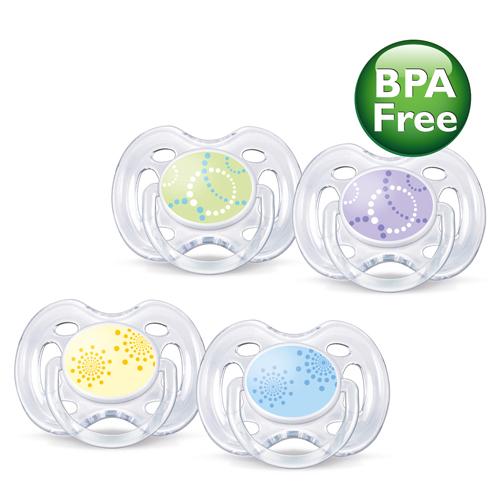 Philips Avent BPA Free Contemporary Freeflow Pacifier, Colors and Designs May Vary