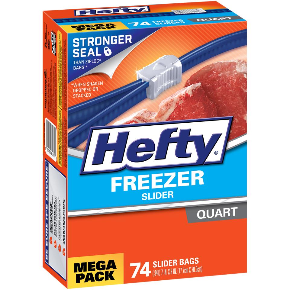 Hefty Slider Freezer Bags (Gallon, 25 Count, Pack of 9