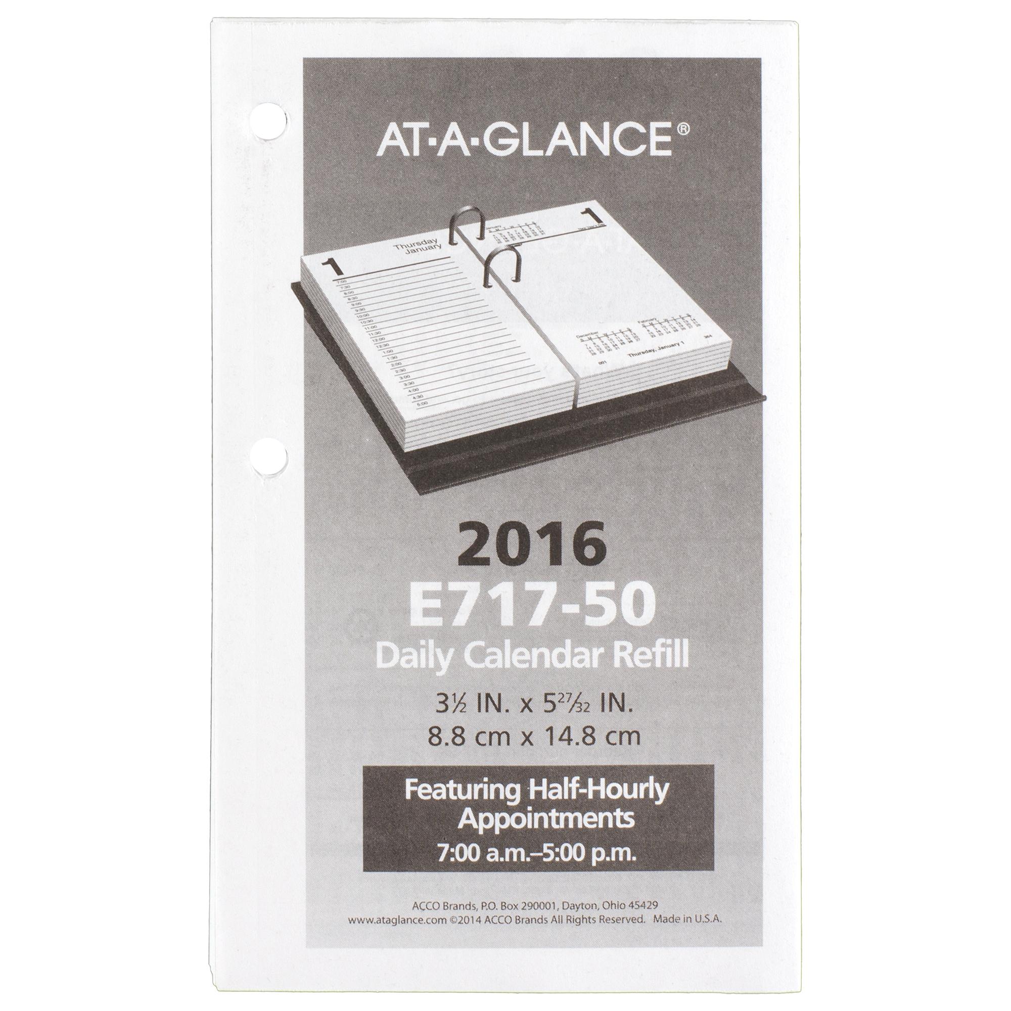 Amazon AT A GLANCE Daily Desk Calendar 2016 Refill 12 Months 