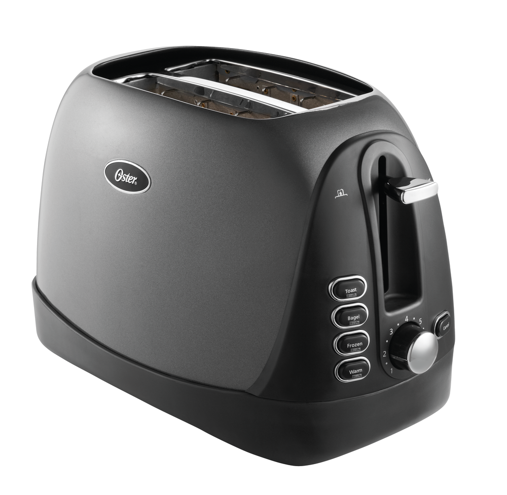 Oster 2Slice Toaster, Metallic Grey (TSSTTRJBG1) Black