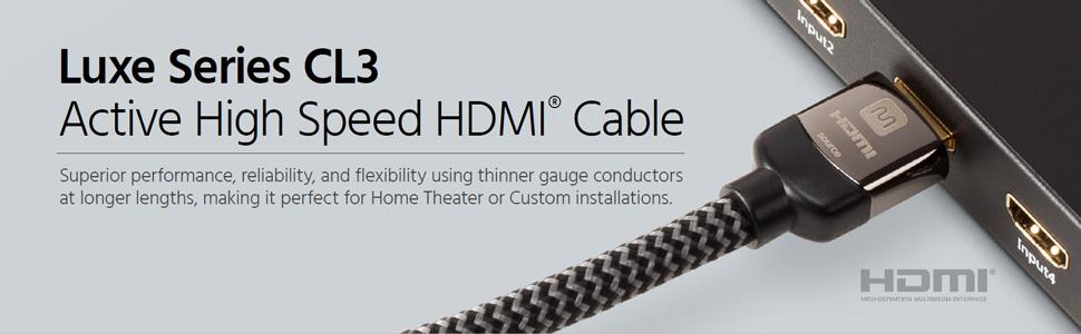 Monoprice Luxe Series CL3 Active High Speed HDMI Cable