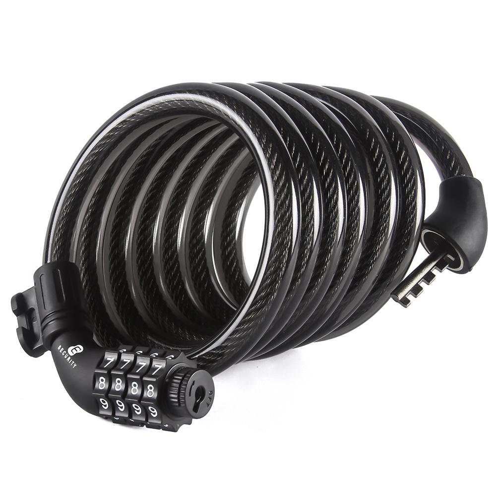 Etronic M6 Resettable Combination Lock Bike Cable, 6Feet