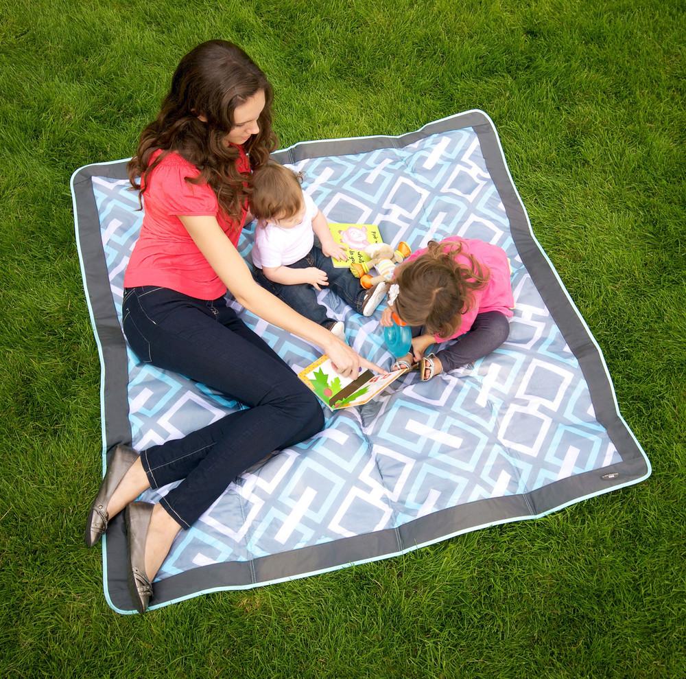 JJ Cole Outdoor Blanket, Gray, 5' x 5' Nursery Blankets