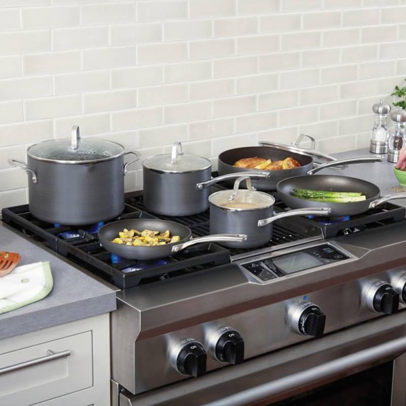 Calphalon 1943338 10 Piece Classic Nonstick Cookware Set, Grey eBay
