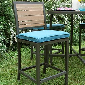 Amazon Com Ae Outdoor All Weather Woodbridge High Dining Set With Sunbrella Fabrics Garden Outdoor