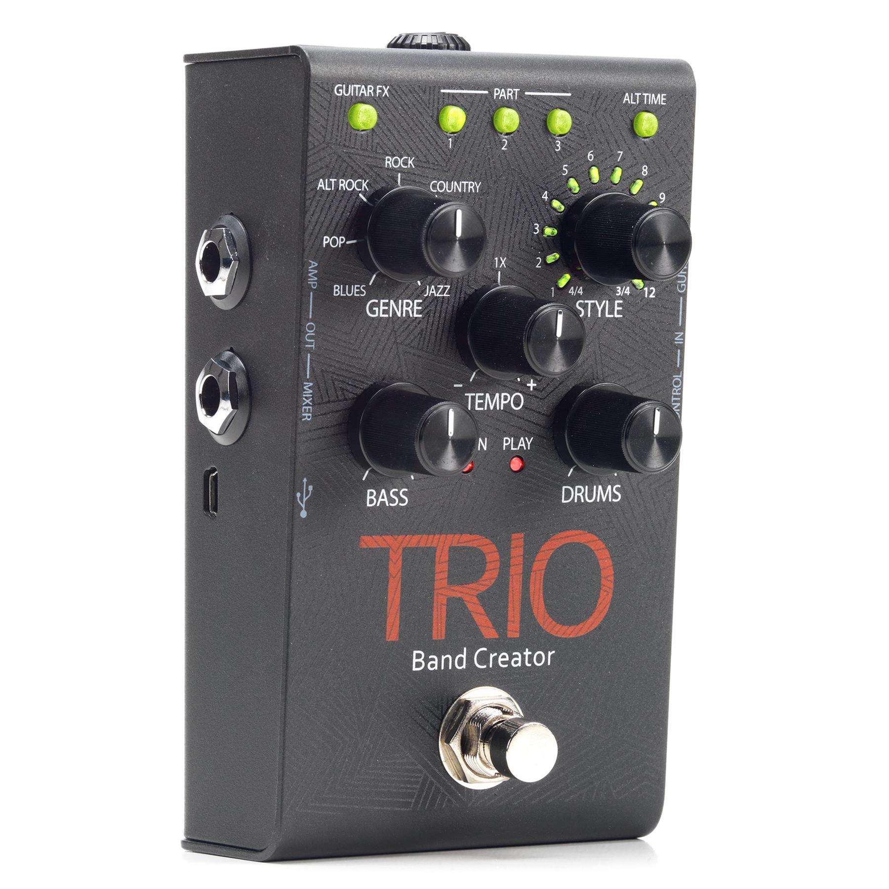 Digitech TRIO Electric Guitar Multi Effect, Band Creator Pedal, Power Supply