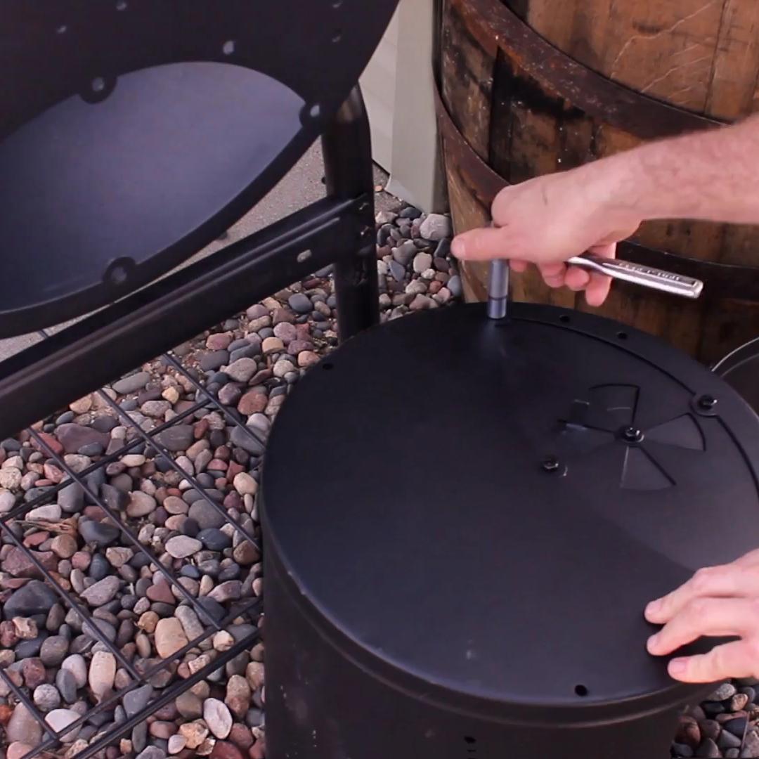 CharGriller 22424 Table Top Charcoal Grill and Side Fire