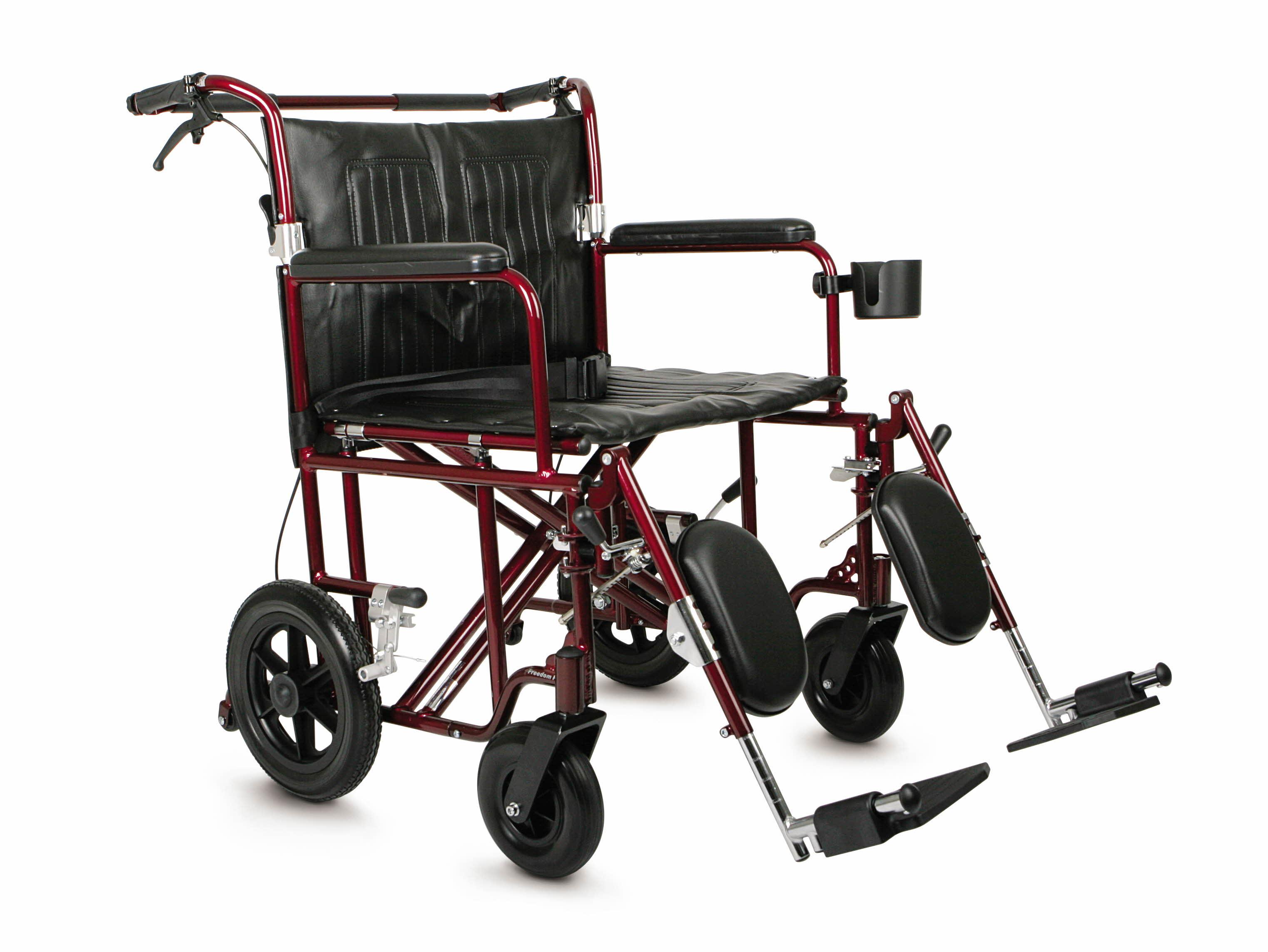 Medline Heavy Duty Bariatric Transport Chair, Extra Wide 22