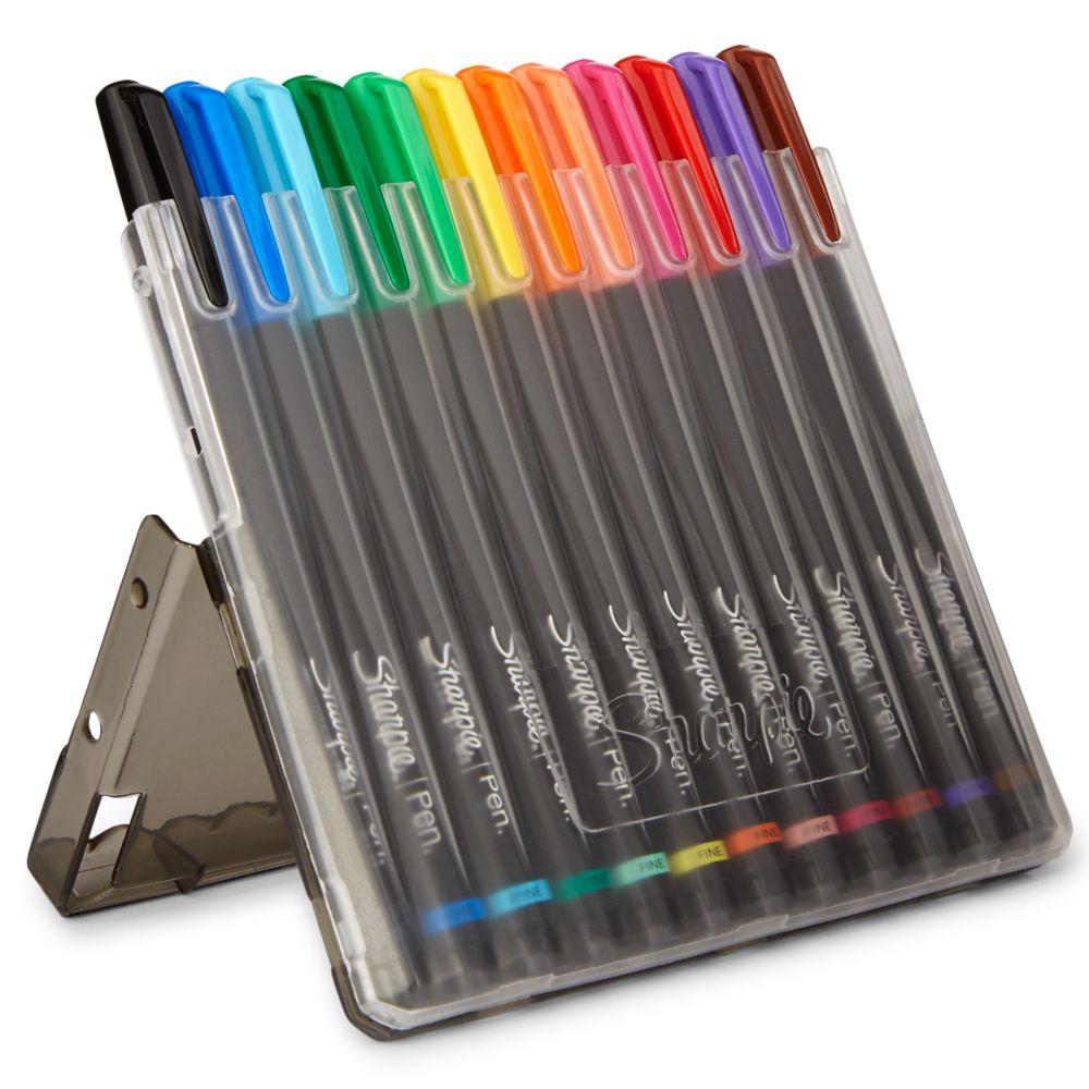 Sharpie Art Pens, Fine Point, Assorted Colors, Hard Case