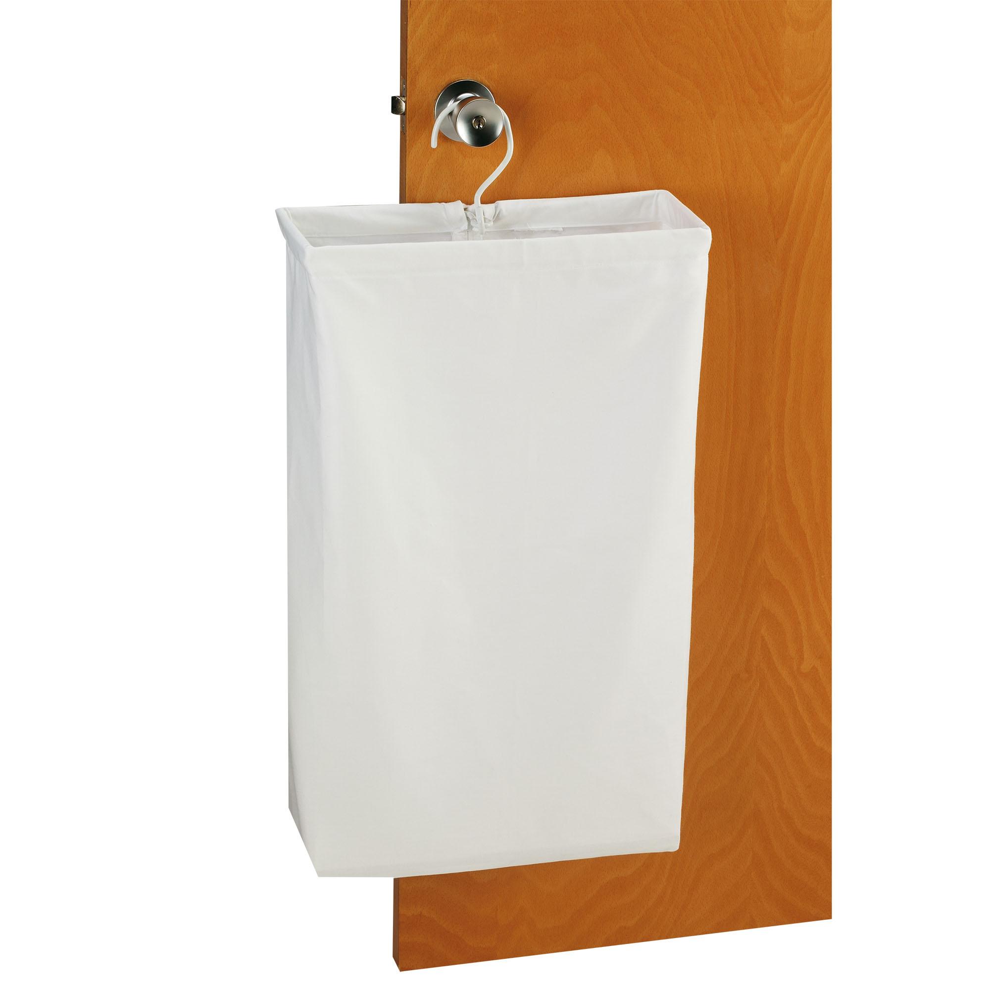 Household Essentials Hanging Cotton Canvas Laundry Hamper Bag, White eBay
