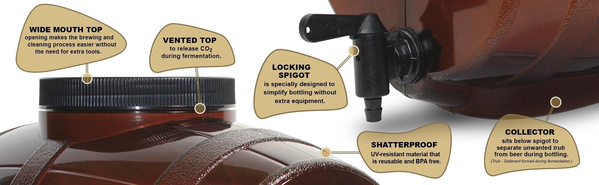 Mr. Beer Premium Gold Edition 2 Gallon Homebrewing Craft