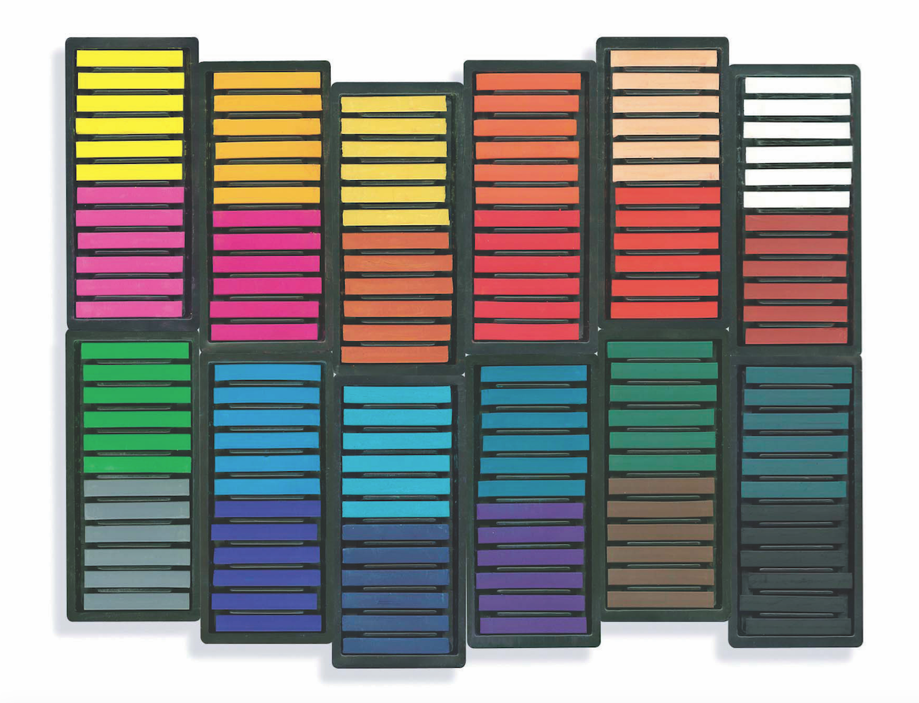 Sargent Art 224101 Colored Half Square Chalk Pastels, 32 Count