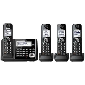 Panasonic KX-TGF344B DECT 6.0 Technology Expandable Up To 6 Handsets 3-Way Conferencing Night Mode Automatic Noise Reduction 4-Handset Landline ...