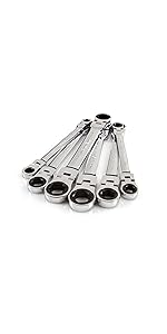 ratcheting combination wrench, ratcheting wrench, 6 point, box end wrench, flex head wrench, wrench