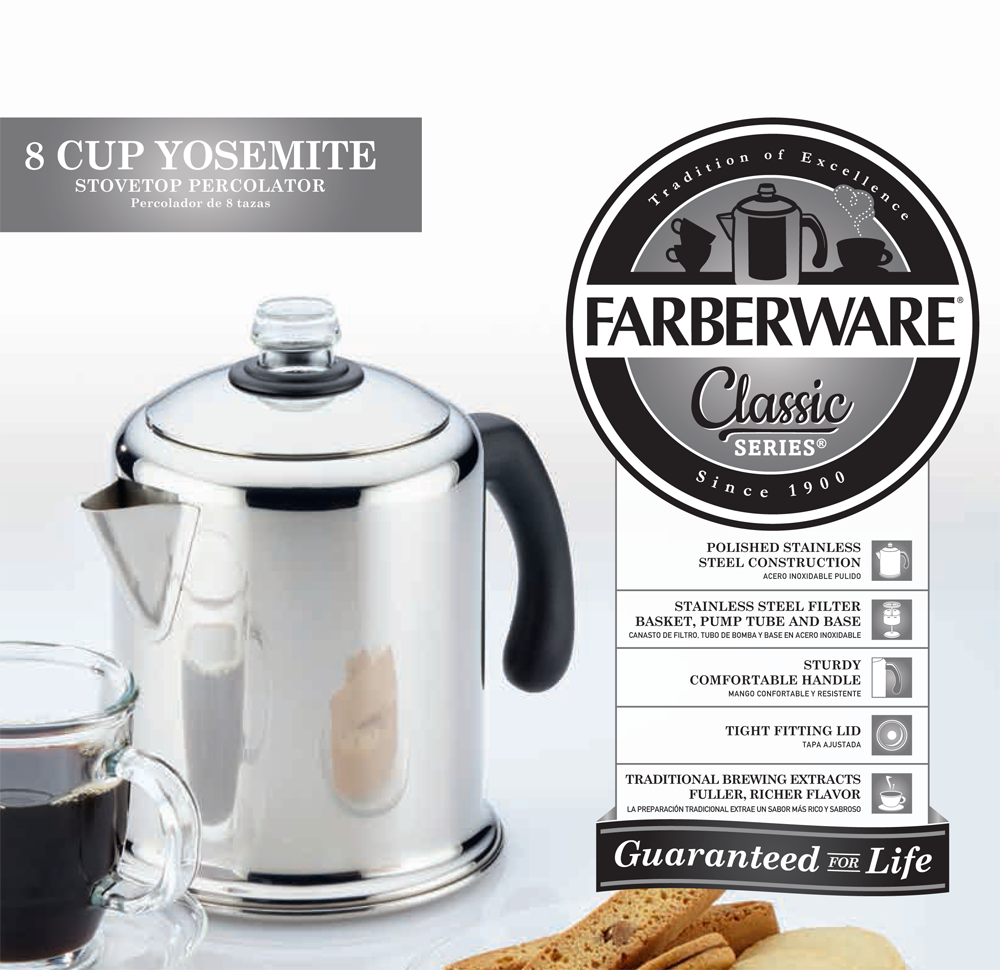 Farberware Classic Stainless Steel Yosemite 8Cup Coffee