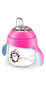 avent straw cup with handles