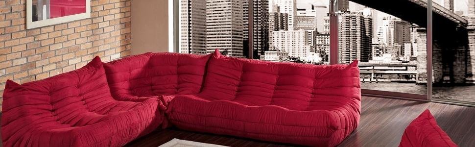 Amazon.com Modway Waverunner Memory Foam Sectional Sofa 