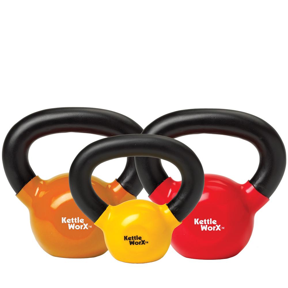 KettleWorx Power Pro 8 Week Rapid Evolution Kettlebell Weight, 10/15Pound Sports
