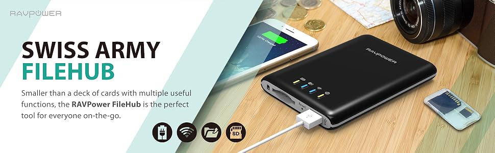 filehub ravpower wireless SD card camera